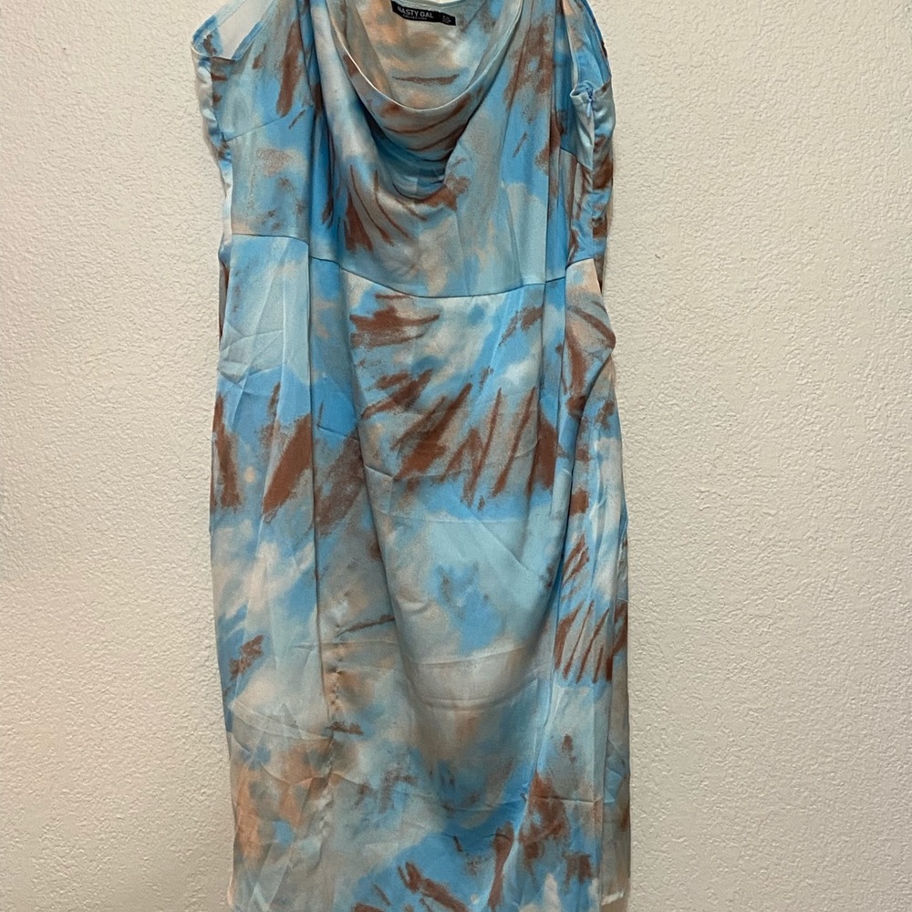 Blue tie dye dress